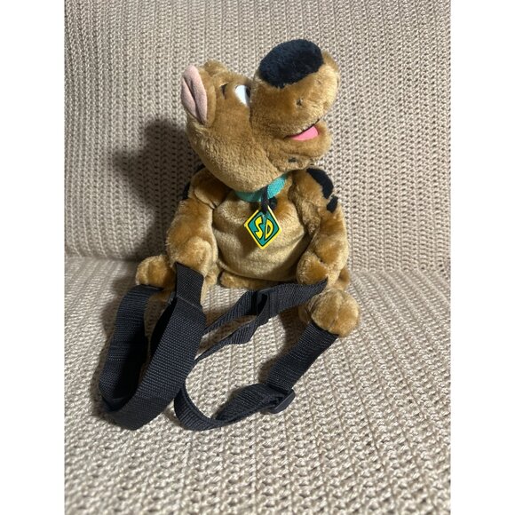 Vtg Scooby Doo Plush Backpack w/ Adjustable Straps & Zippered Mini Storage Bag - Picture 2 of 7